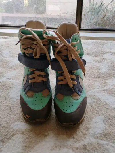 Botas de snowboard verde y azul - miniatura 1