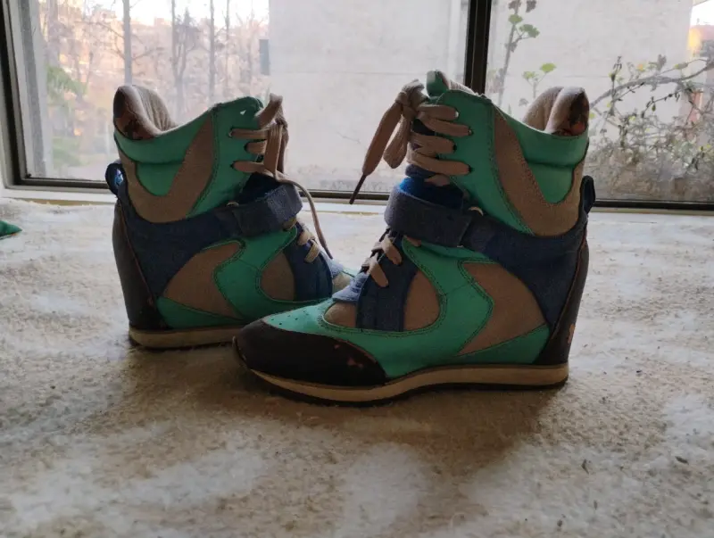 Botas de snowboard verde y azul - 3