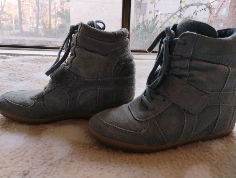Botines de gamuza gris para mujer - 3