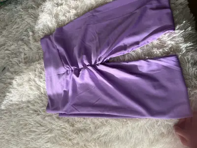 Leggings morados de algodón para mujer - miniatura 2