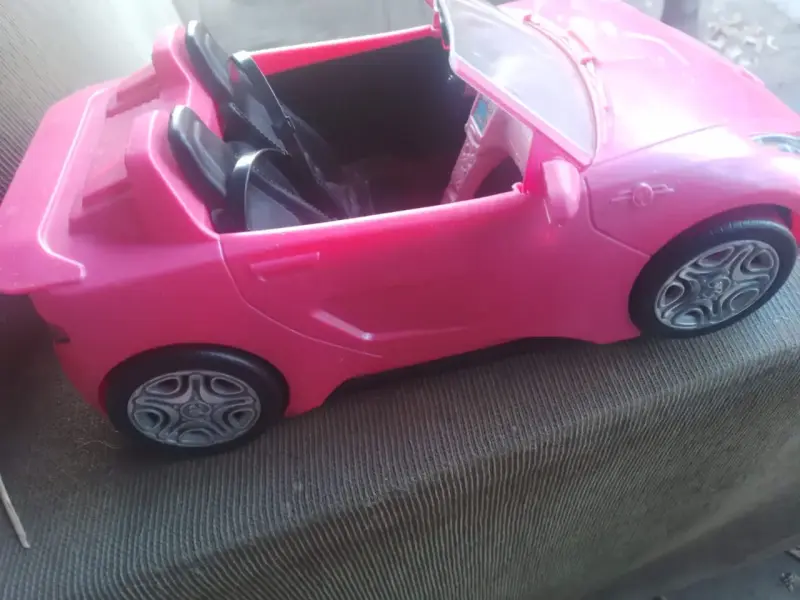 Auto de juguete convertible rosa para niños - 1