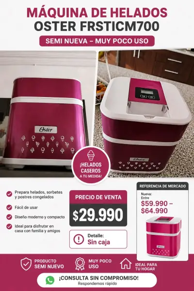 Máquina de helados Oster FRSTICM700 - miniatura 1