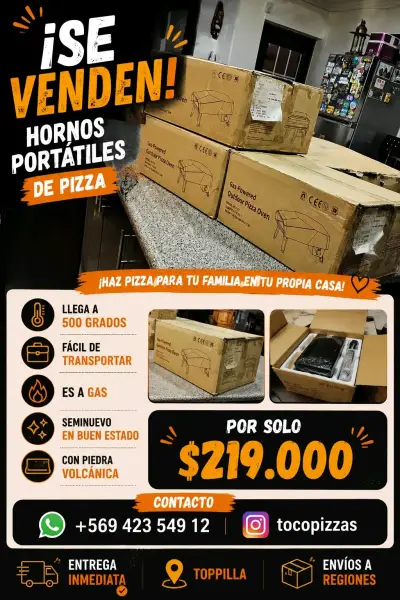 Horno portátil de pizza a gas semi nuevo oferta - miniatura 1