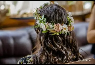 Tocado flores de seda - miniatura 1