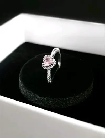 Anillo de compromiso plata 925 corazón Pandora - miniatura 1