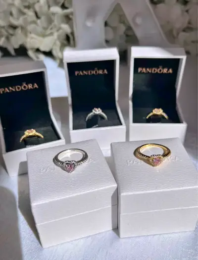 Anillo de compromiso plata 925 corazón Pandora - miniatura 3