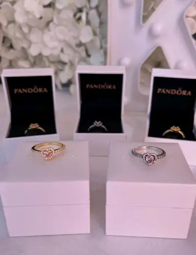 Anillo de compromiso plata 925 corazón Pandora - miniatura 4