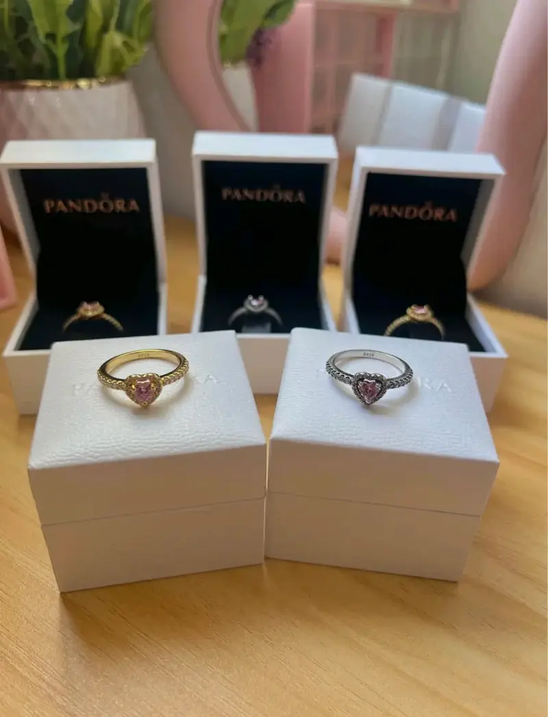 Anillo de compromiso plata 925 corazón Pandora - 6