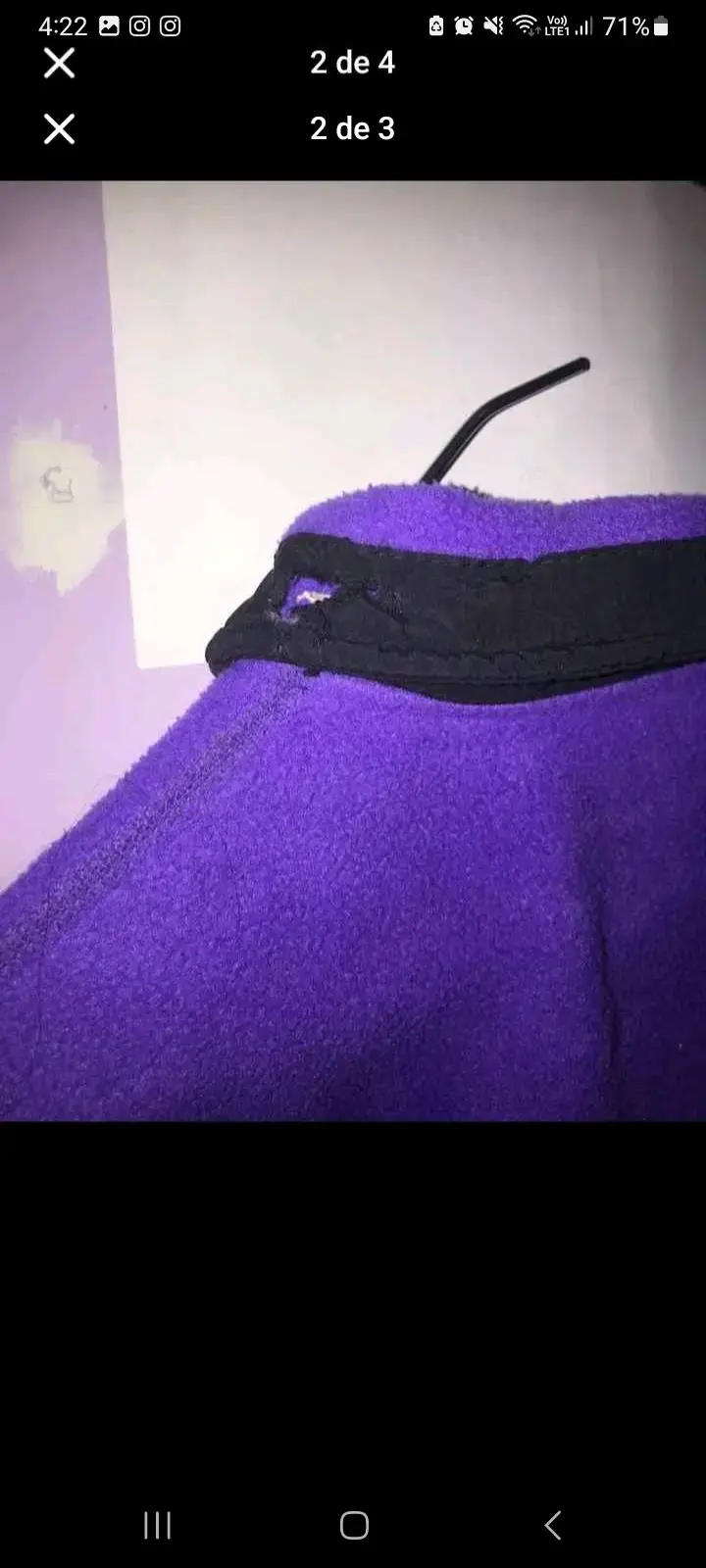 Chaqueta polar morada con cierre - 2