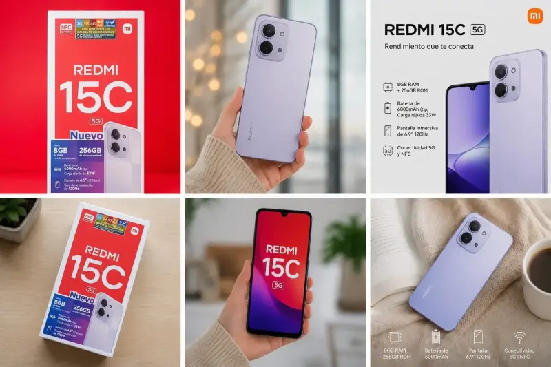 Smartphone Redmi 15C 5G 8GB RAM 256GB - 2