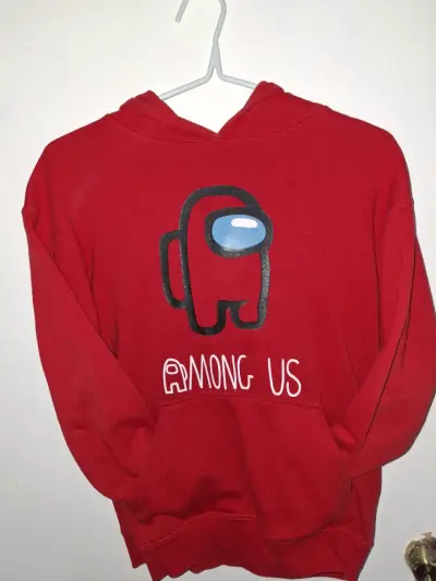 Polerón rojo Among Us para niños - miniatura 2
