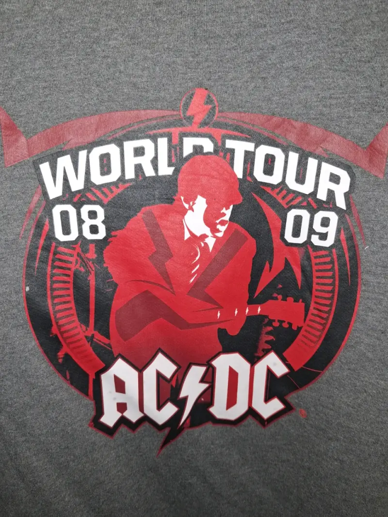 Polerón gris AC/DC World Tour 08/09. Talla 14 - 3