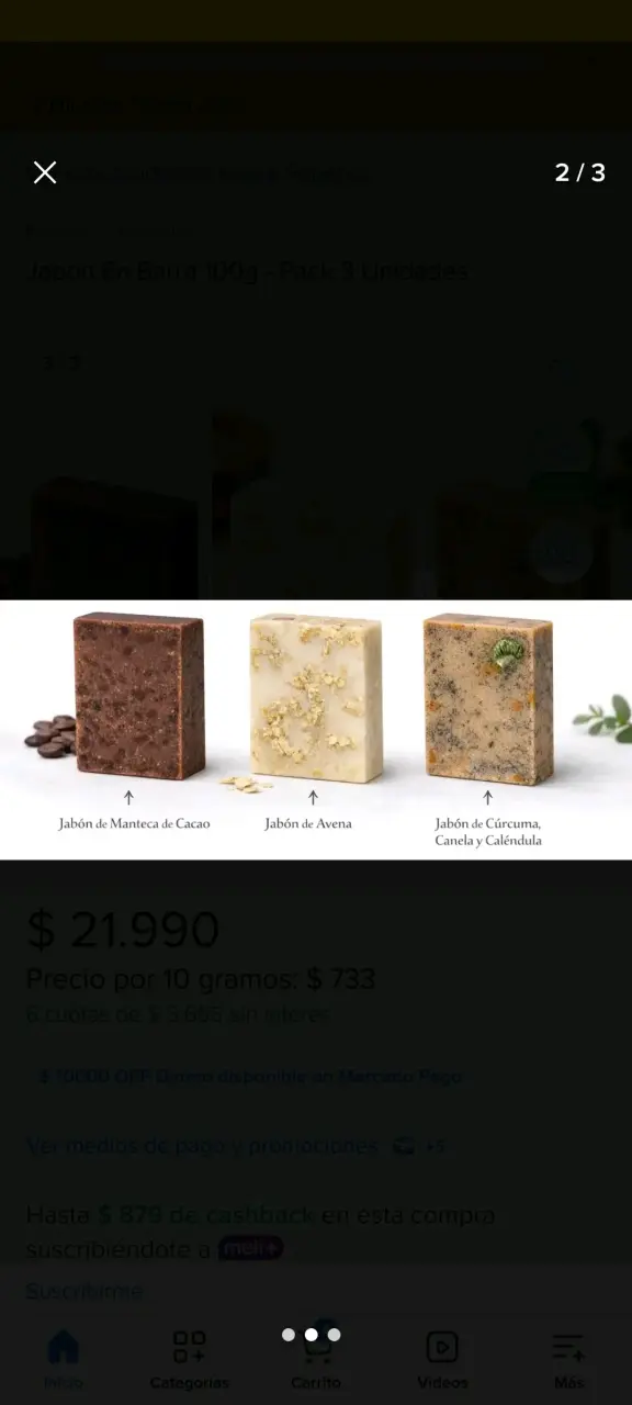 Jabón artesanal de hierbas naturales 100 grs - 4