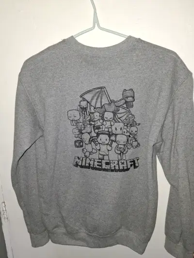 Polerón gris Minecraft para niños. Talla S - miniatura 5