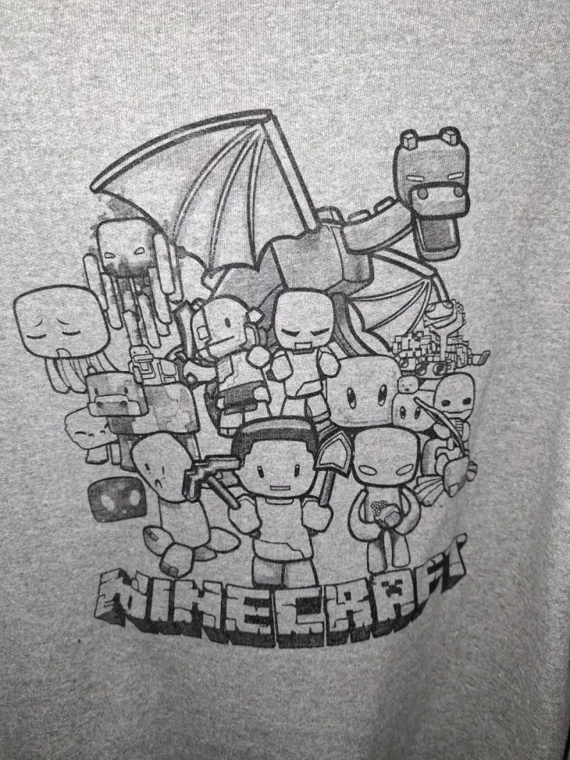 Polerón gris Minecraft para niños. Talla S - 6