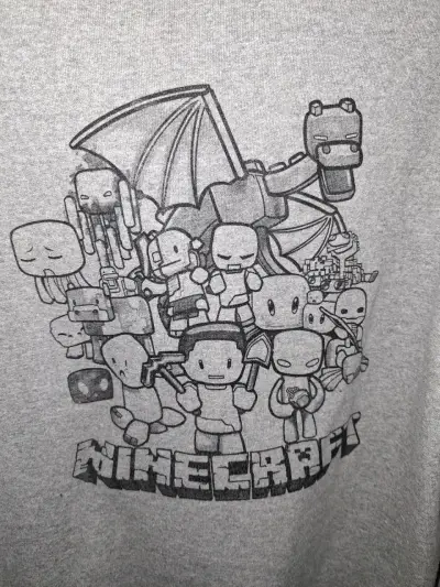 Polerón gris Minecraft para niños. Talla S - miniatura 6