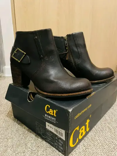 Botines de cuero Cat para mujer - miniatura 1