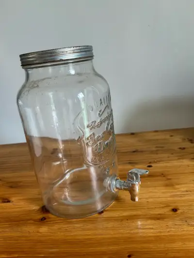 Dispensador de vidrio con grifo metálico - miniatura 2