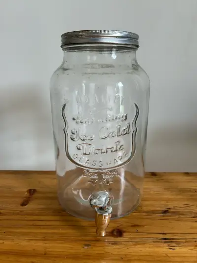 Dispensador de vidrio con grifo metálico - miniatura 4