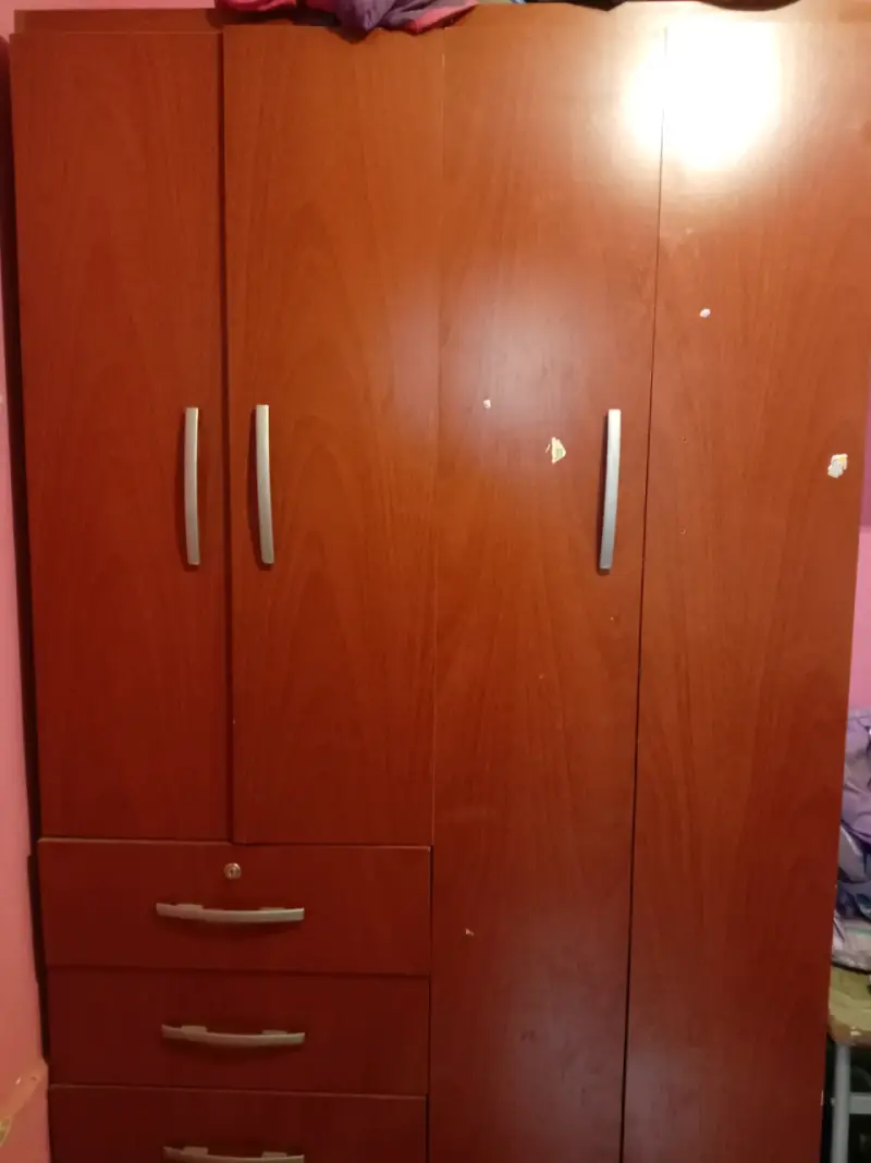 Armario de madera con cajones