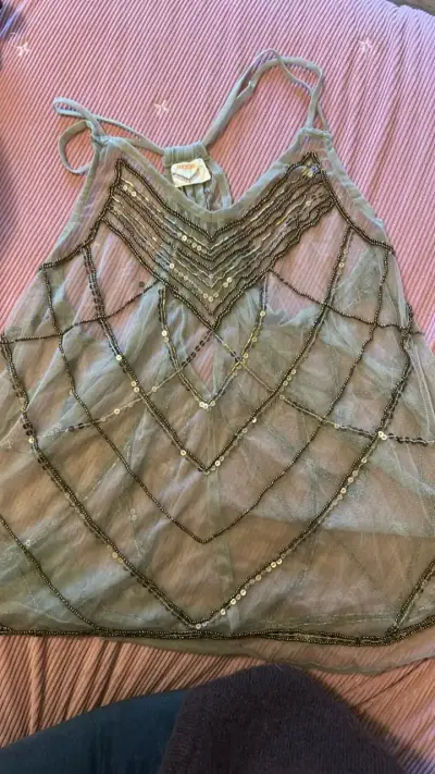 Top transparente con lentejuelas Umbrale - miniatura 1