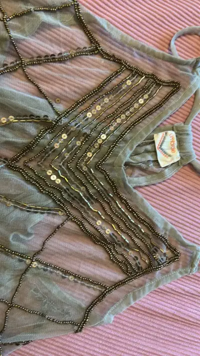 Top transparente con lentejuelas Umbrale - miniatura 3