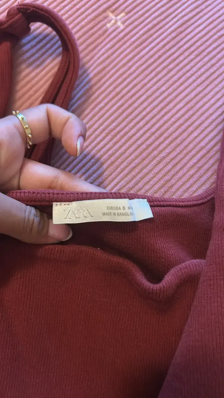 Top Zara  color burdeo - 2