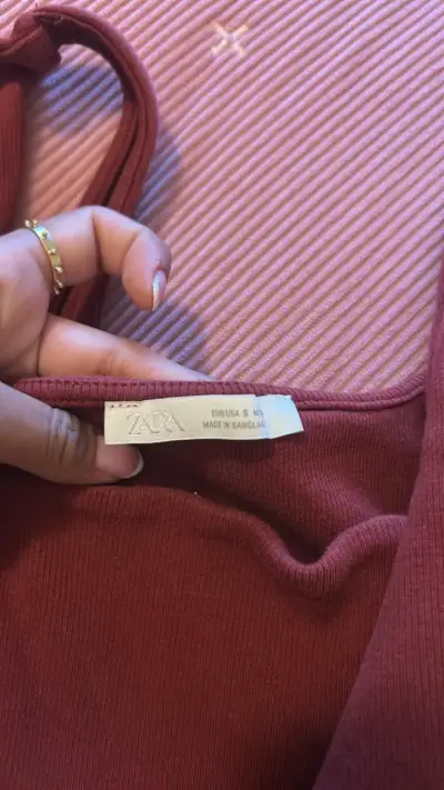 Top Zara  color burdeo - miniatura 2