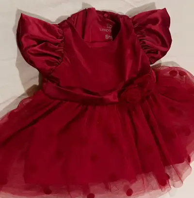 Vestido rojo Limonada para bebé de 6 meses - miniatura 3