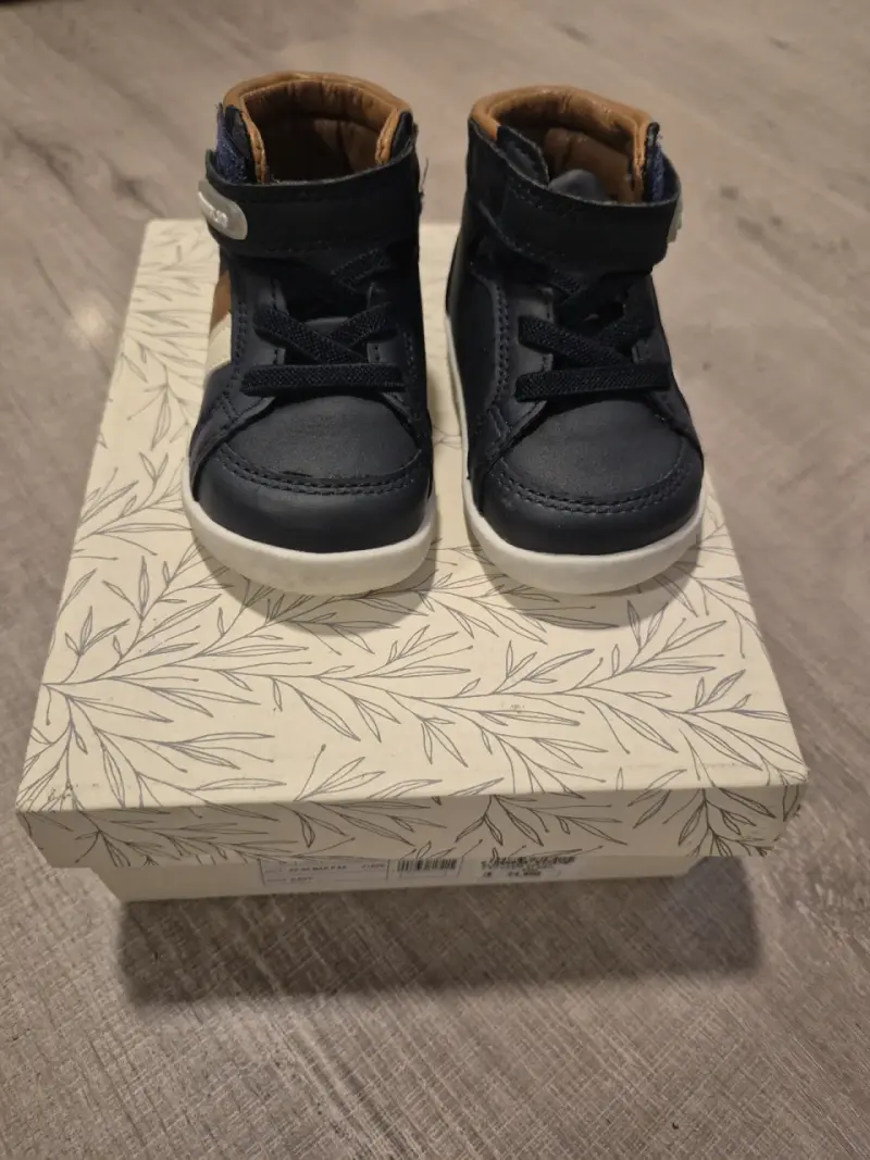 Zapatillas infantiles Coniglio azul y café - 3