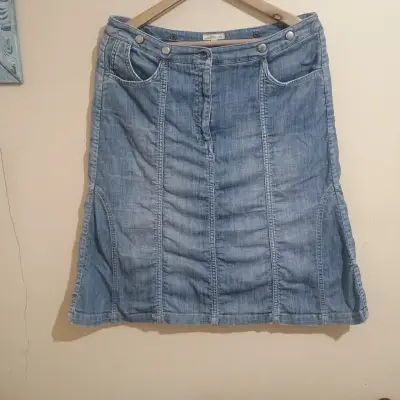 Falda de mezclilla azul talla 40 - miniatura 1