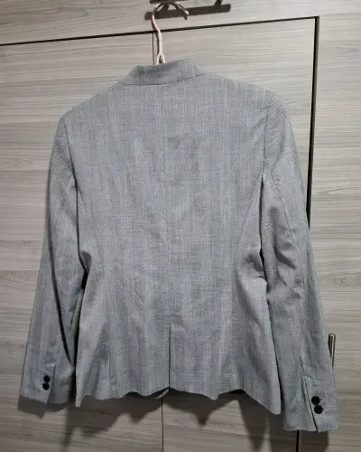 Blazer gris Zara Basic mujer - miniatura 3