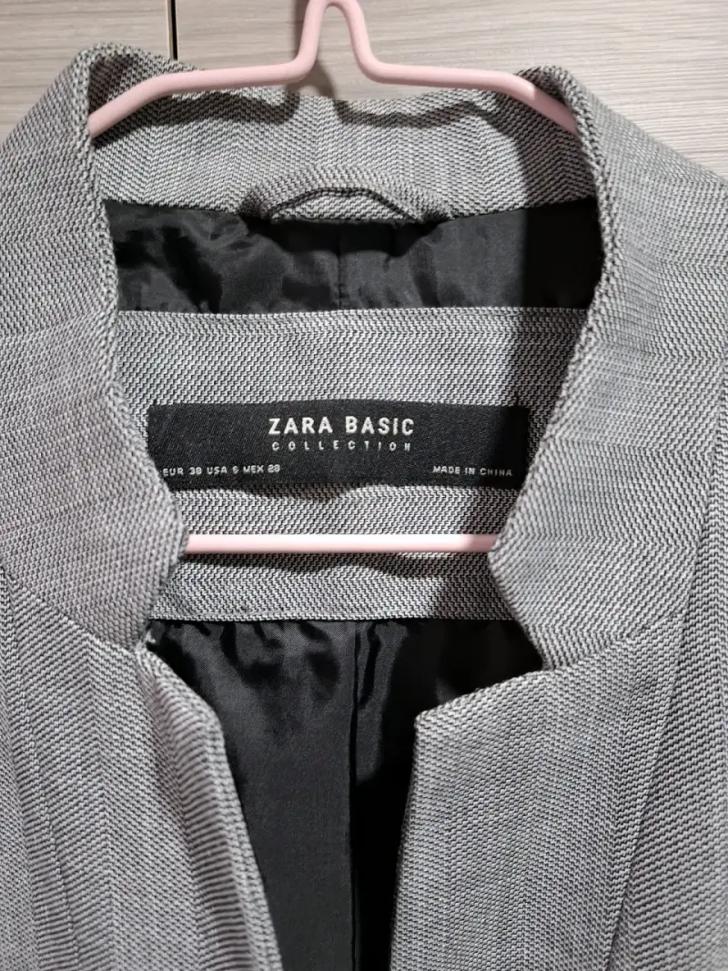Blazer gris Zara Basic mujer - 4
