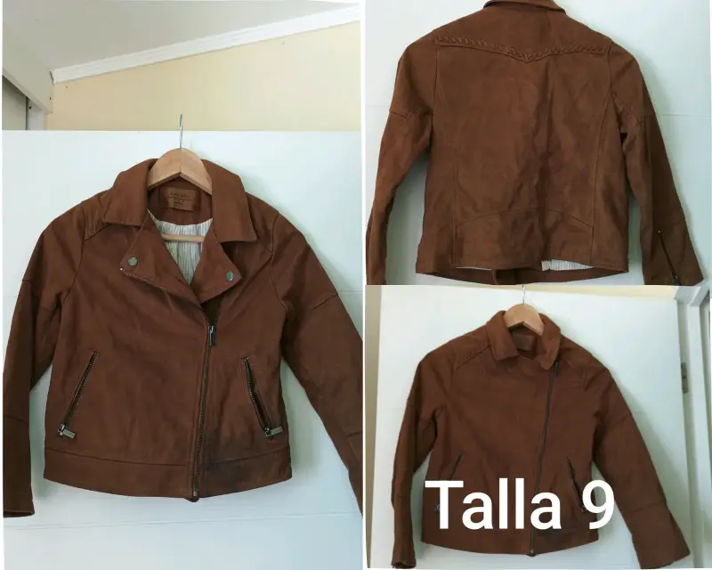 Chaqueta  marca Zara de gamuza marrón talla 8 y 9 - 2