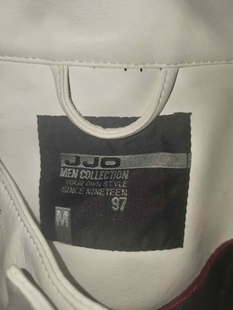 Chaqueta de cuero blanca con cierre JJO - 3