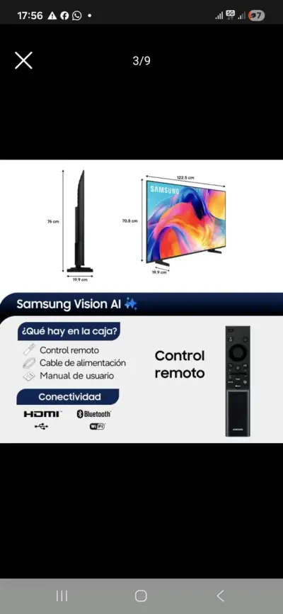 Smart Samsung Mini Led 55" M70H 4K UHD Vision Ai✨️ - miniatura 5
