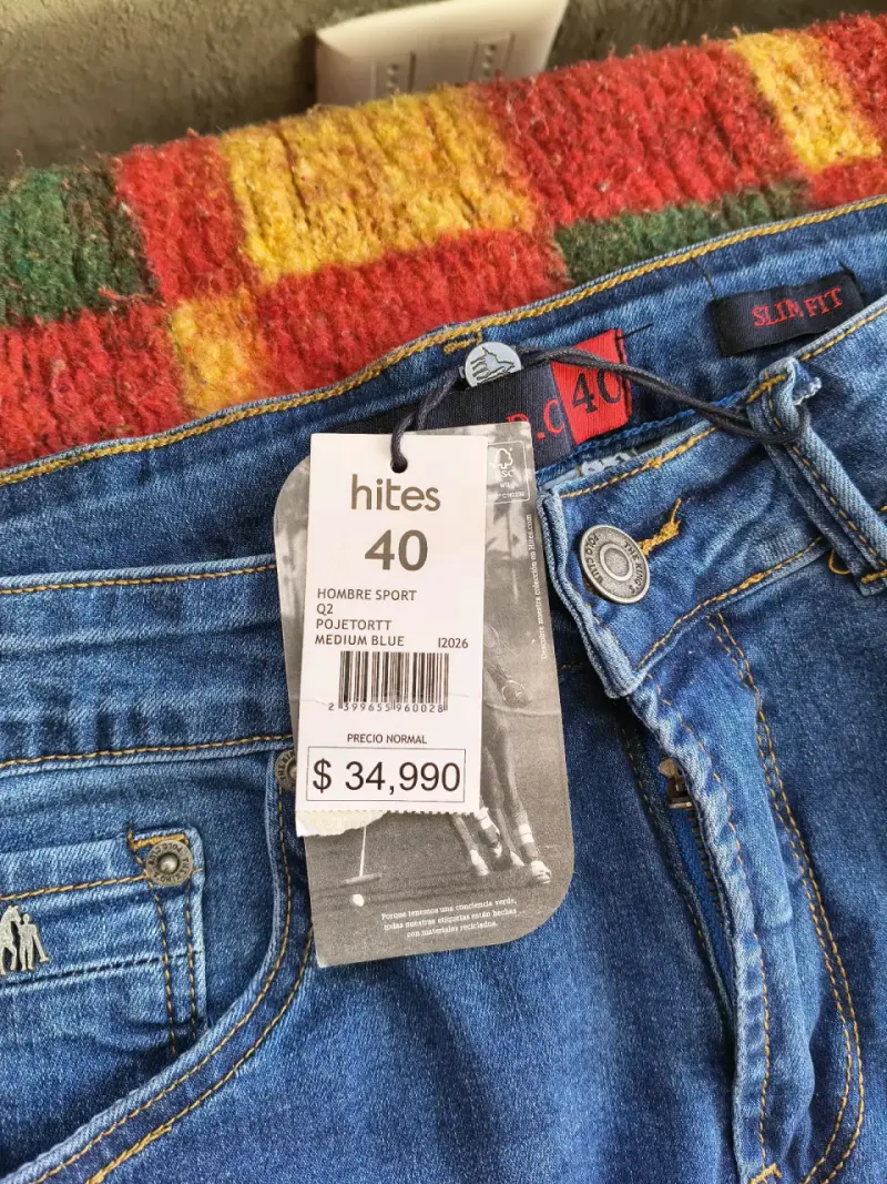 Jeans Hombre Sport Slim Fit Talla 40 - 3