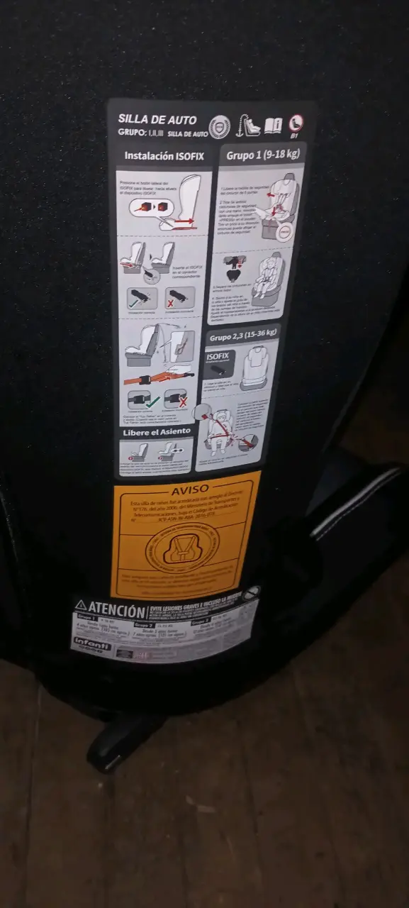 Silla de auto Infanti negra y gris - 2