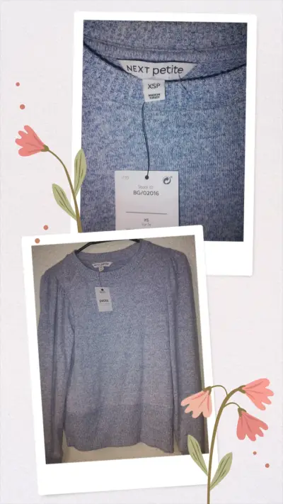 Suéter azul Next Petite para mujer - miniatura 1