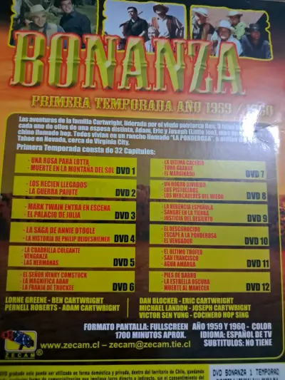 Colección Bonanza Temporadas 1 y 2 en DVD - miniatura 3