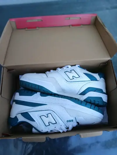 Zapatillas deportivas New Balance blancas y verdes - miniatura 3