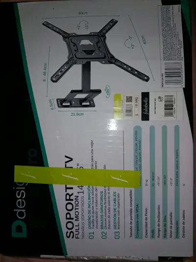 Soporte TV Full Motion 14-65 pulgadas - miniatura 1