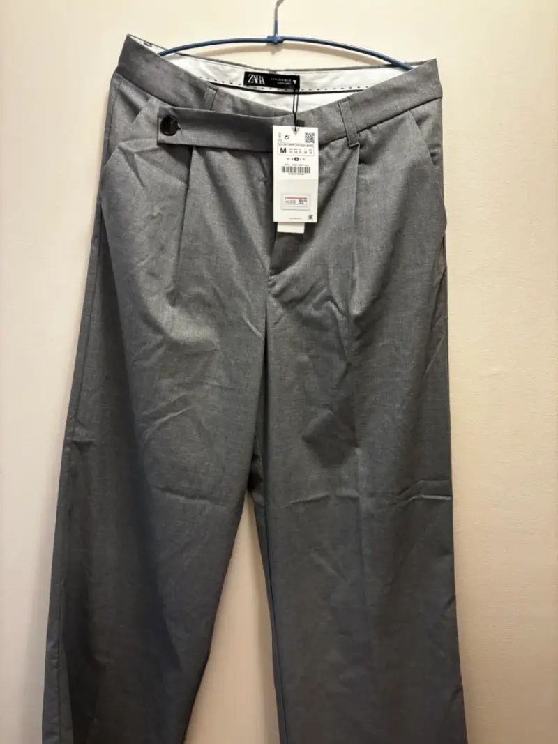 NUEVO -Pantalones grises Zara para mujer - 1