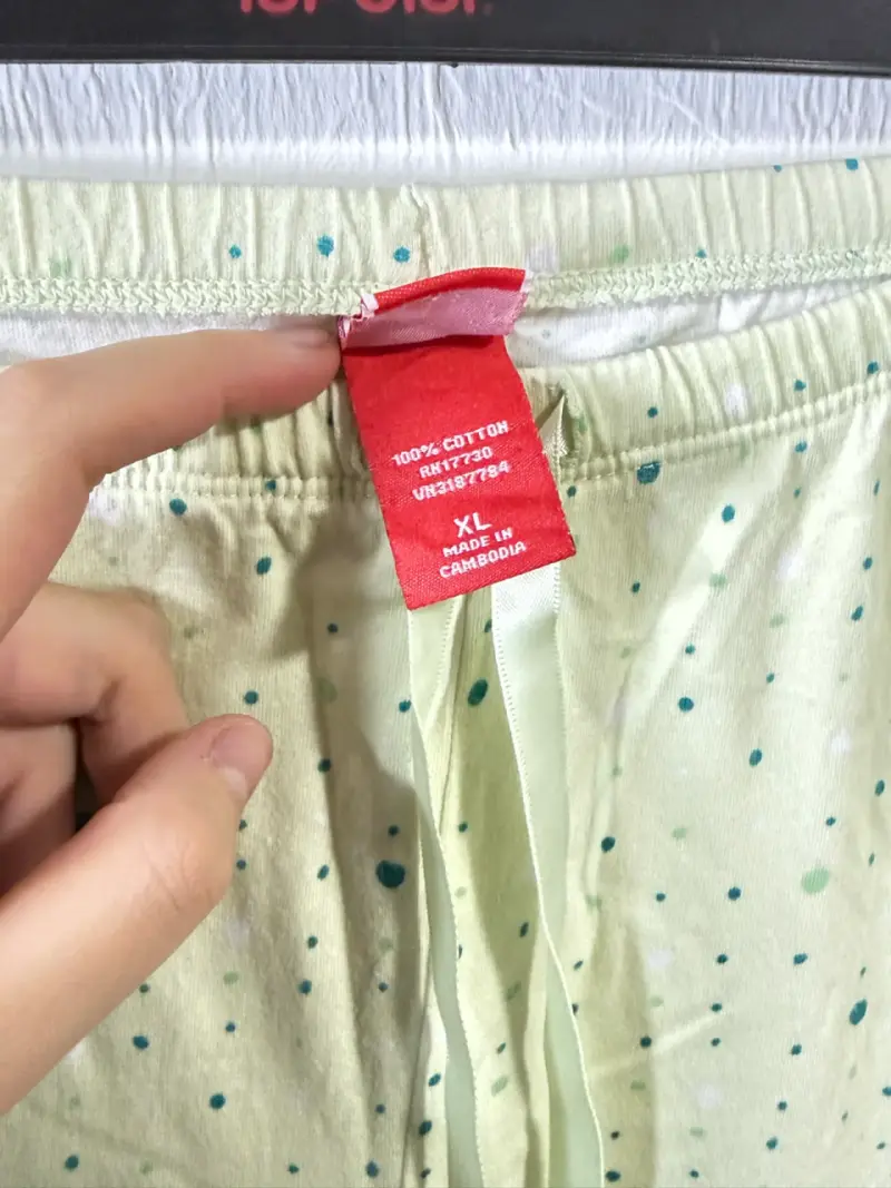 Pantalones pijama verde claro con puntos - 2