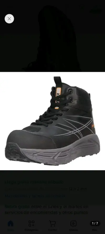 Botas de seguridad  negras ultraligeras - miniatura 2