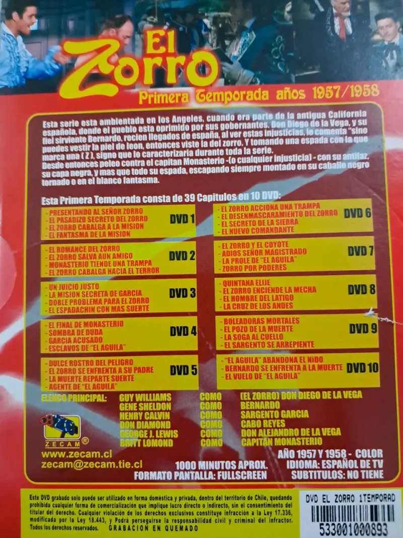 Colección El Zorro 20 DVDs - Series de Culto - 3