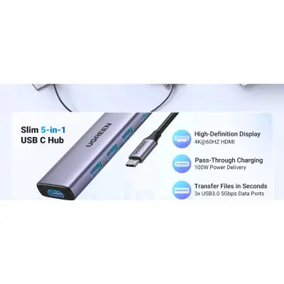 Hub USB-C UGREEN 6 en 1 con HDMI 4K - miniatura 2