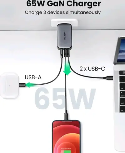 Cargador UGREEN GaN X100 con puertos USB-C - miniatura 2
