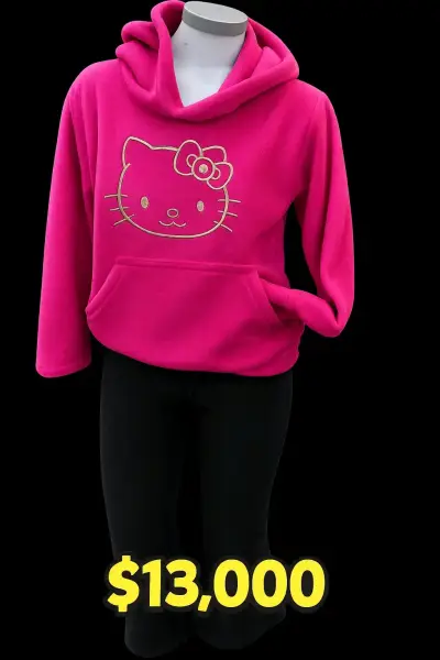 Conjunto polar negro con diseño de gato - miniatura 2