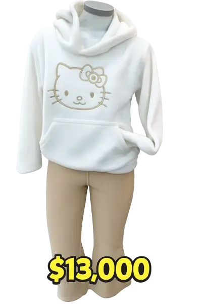 Conjunto polar negro con diseño de gato - miniatura 5